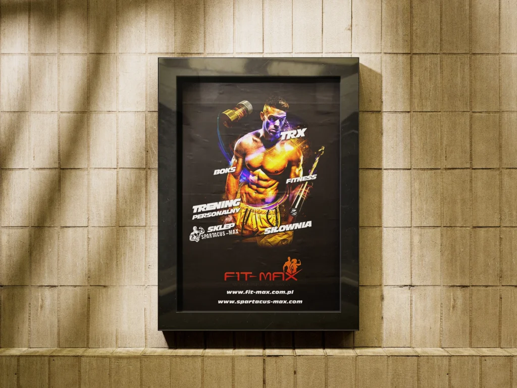 plakat dla siłowni Fit-Max