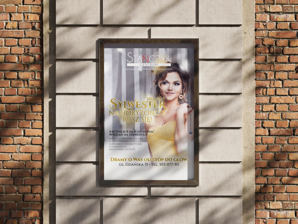 plakat dla salonu fryzjerskiego Stańczyk