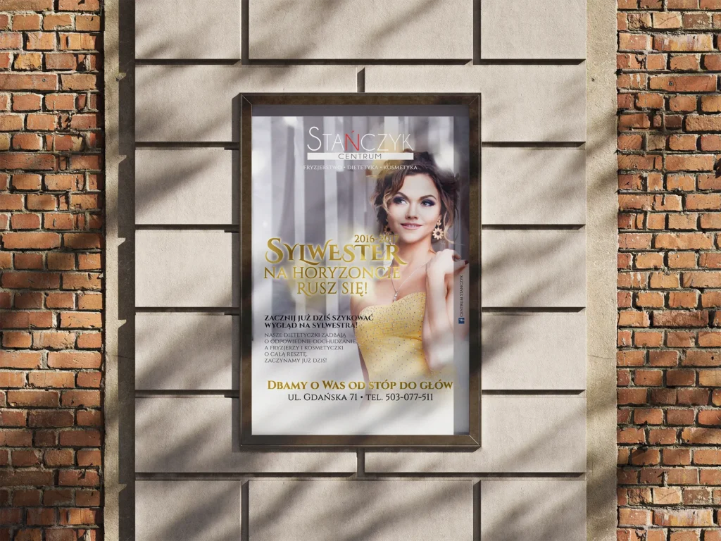 plakat Stańczyk sylwester fryzjer